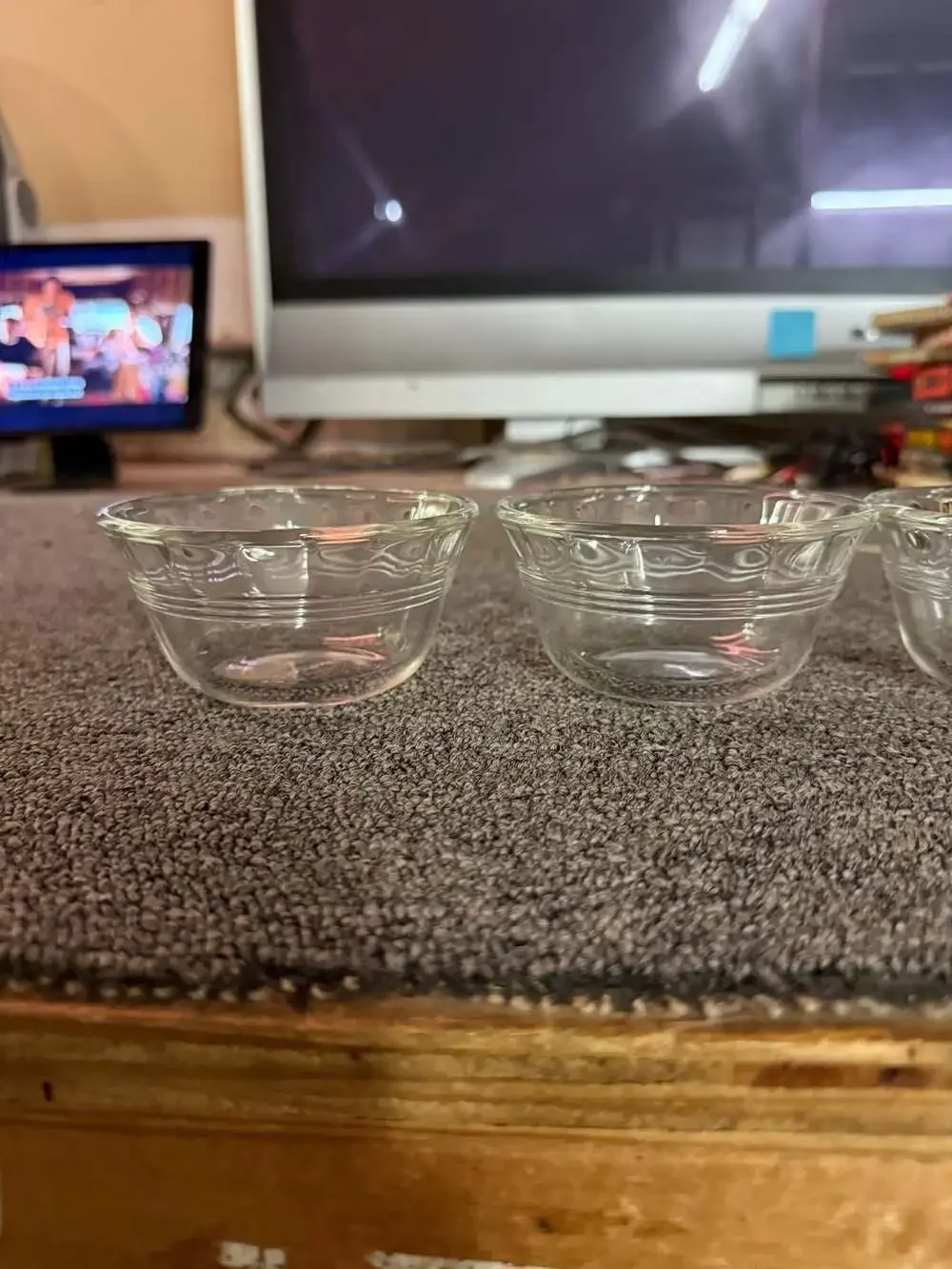 Pyrex Custard Cup Set of 4 Clear Glass 6 oz